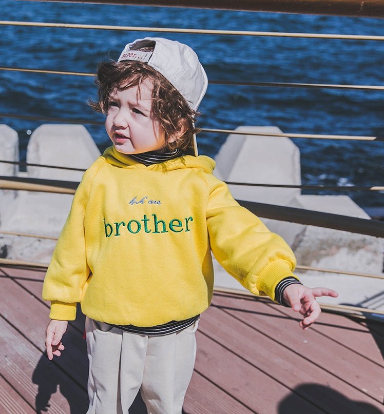 Boys plus velvet sweater 1 - 3 years old tide 2 thick baby autumn clothes male children's shirt male baby hooded children autumn and winter - Eshtree