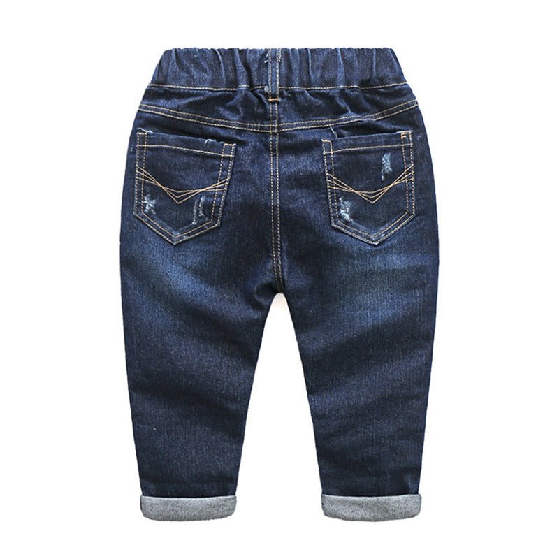 Boys' Spring And Autumn Crawler Jeans Children's Casual Pants Crawler - Eshtree