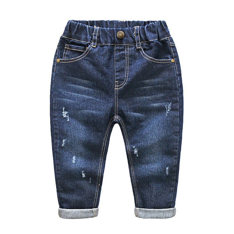 Boys' Spring And Autumn Crawler Jeans Children's Casual Pants Crawler - Eshtree