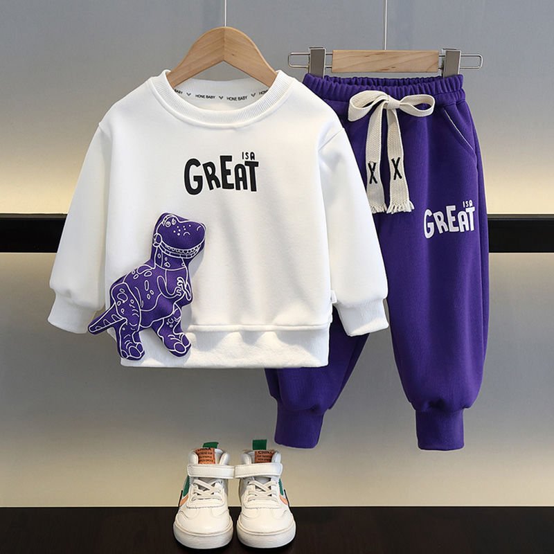 Boys Sweater Suit Clothes Fashionable Children Korean Style - Eshtree