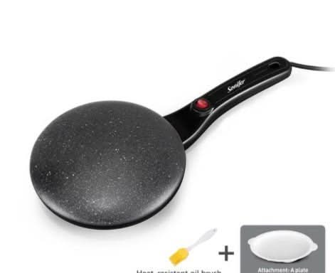 Breakfast Crepe Maker Spherical Non - stick Baking Pan, One Stick, Two Flips - Eshtree
