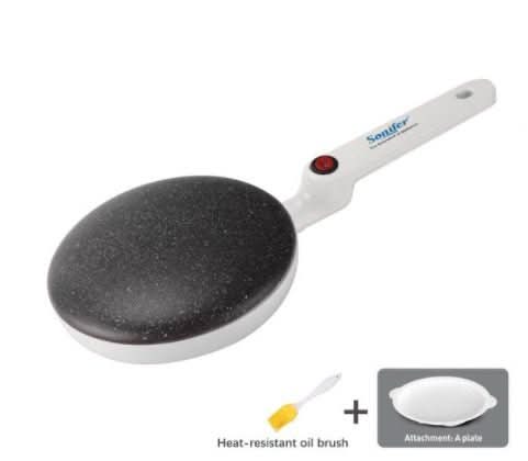 Breakfast Crepe Maker Spherical Non - stick Baking Pan, One Stick, Two Flips - Eshtree