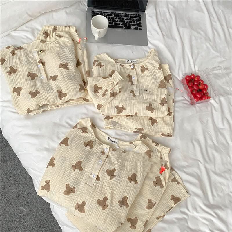 Breathable Cotton Yarn Homewear Series Pajamas Set - Eshtree