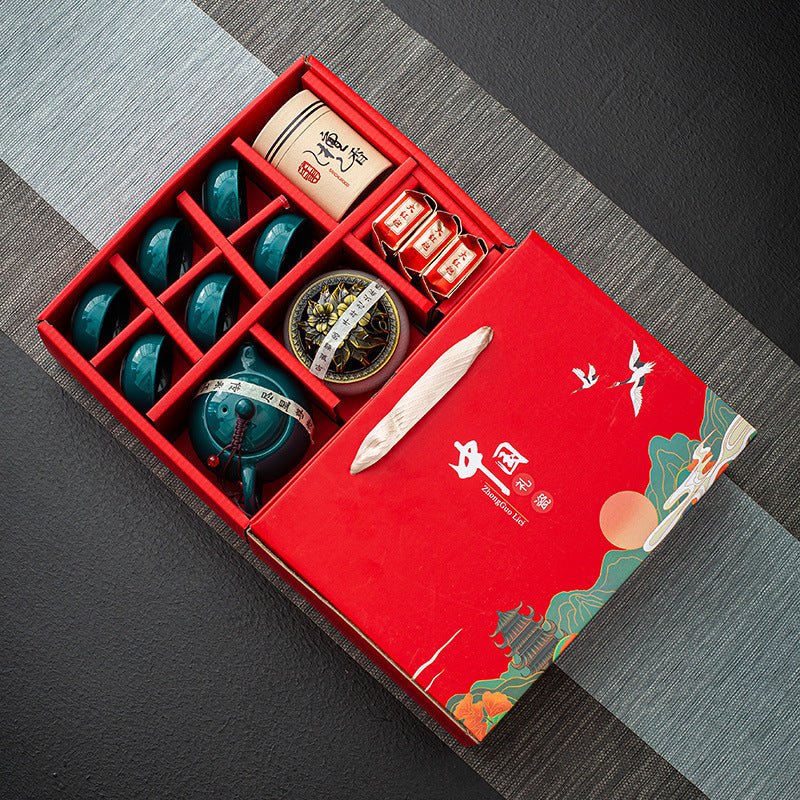 Business Gift Teaware Suit Celadon A Pot Of Four Cup Set - Eshtree