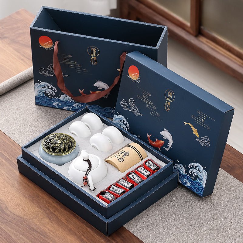 Business Gift Teaware Suit Celadon A Pot Of Four Cup Set - Eshtree