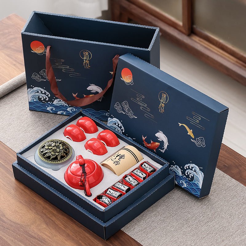 Business Gift Teaware Suit Celadon A Pot Of Four Cup Set - Eshtree