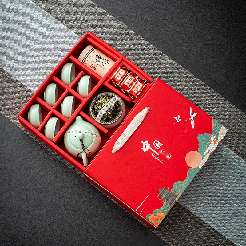 Business Gift Teaware Suit Celadon A Pot Of Four Cup Set - Eshtree