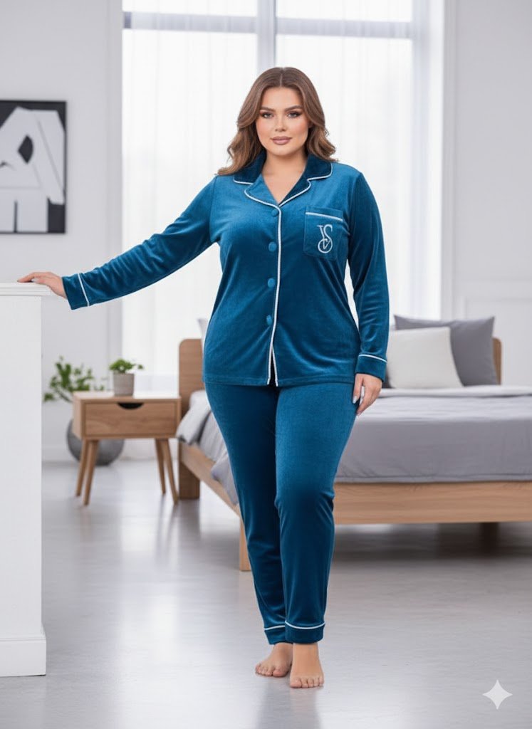 بيجامة شتوي بتصميم كلاسيك شيك - Eshtree