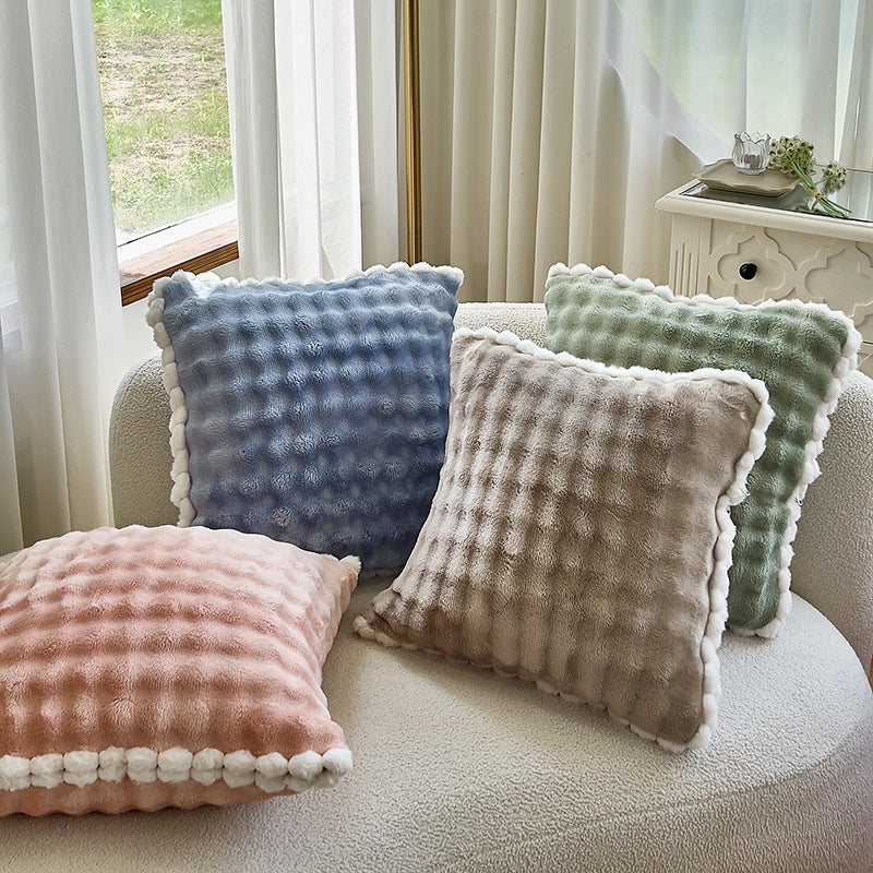 Thick Warm Pillow Milk Fiber Quilt Nap Blanket