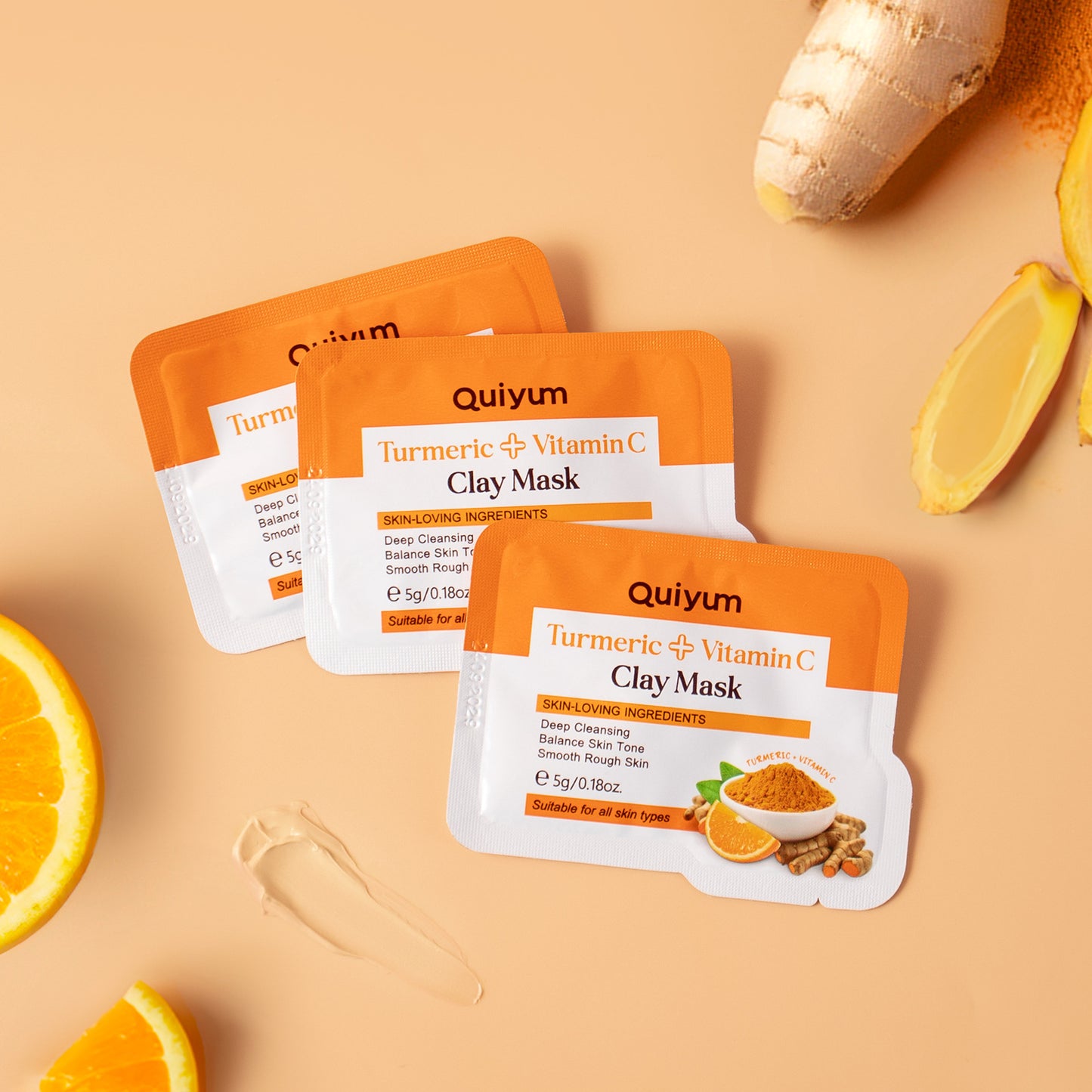 Facial Mask English Turmeric Vitamin C Hydrating Moisturizing Cleaning