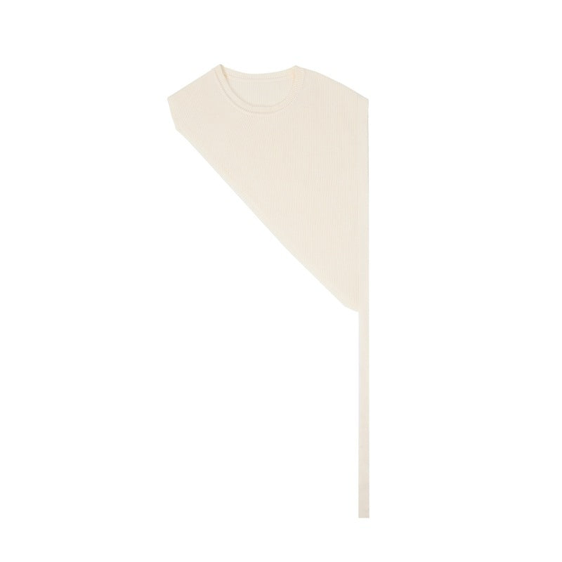 Thin Outer Match Shirt Short Sleeve Triangle Knitted Shawl