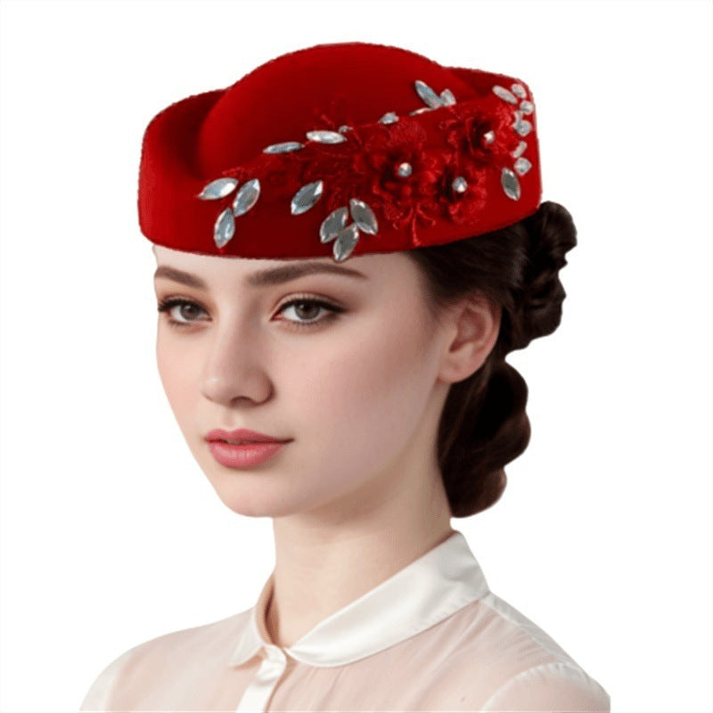 European And American Retro Felt Tam-o'-shanter