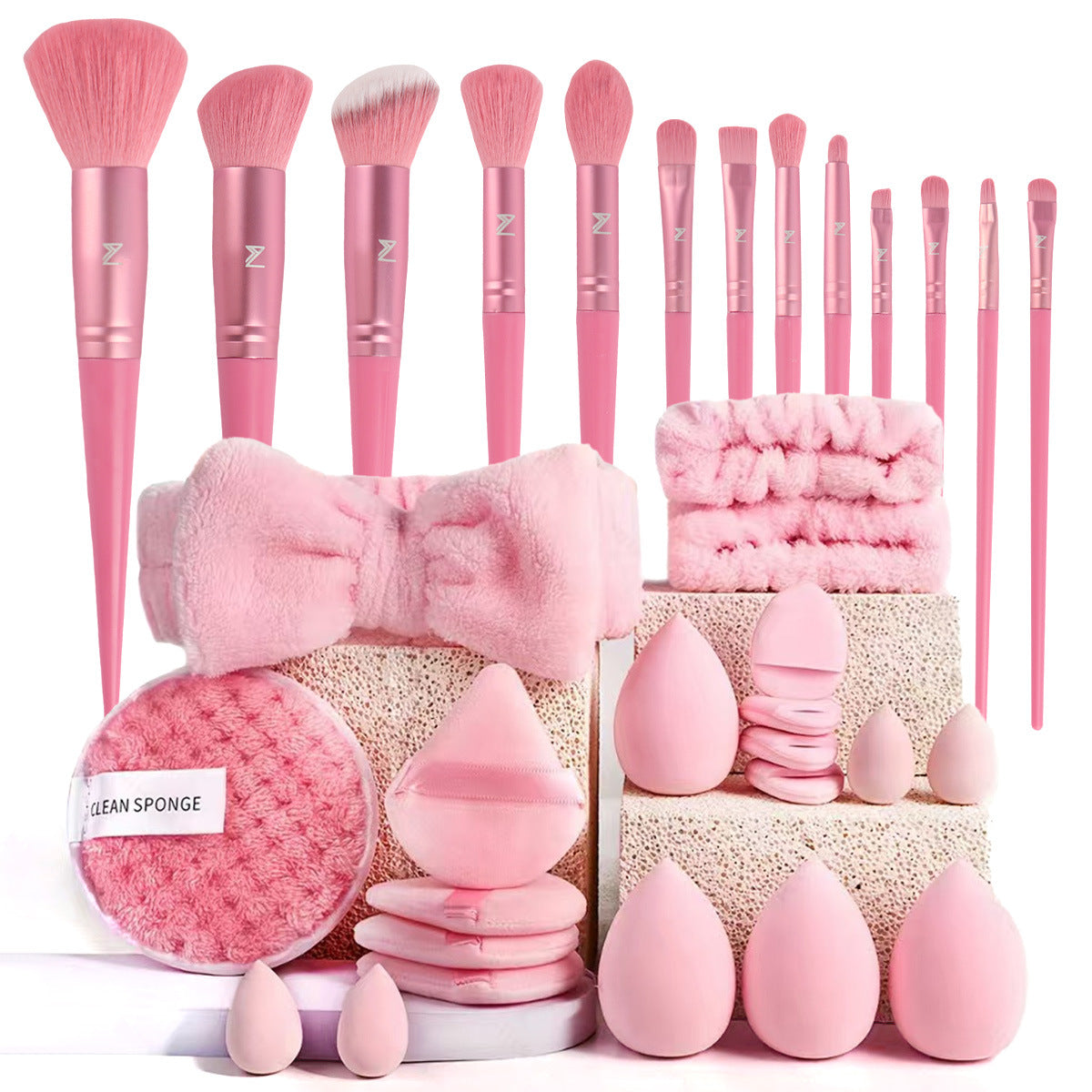 40pcs Beauty Tools Major Combination Suit Face Wash Makeup Full Set
