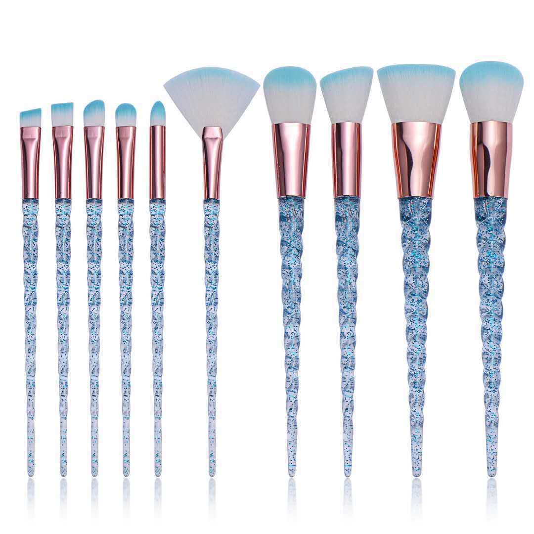 Nylon Plastic White Spiral Makeup Brush