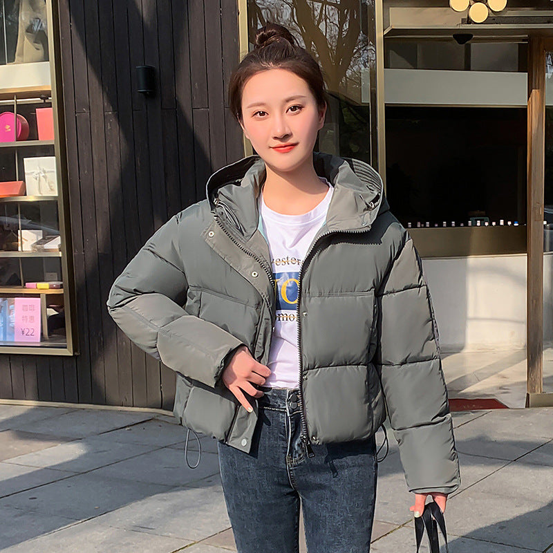 Women's Simple Casual Hooded Short Down Jacket