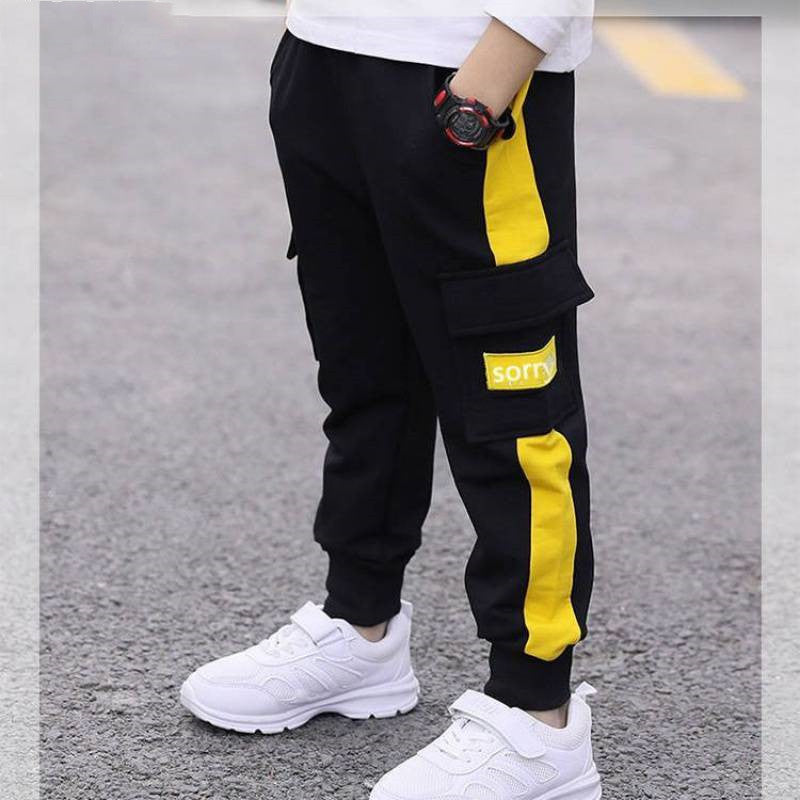 Boys Autumn Clothing New Children's Casual Sports Pants Overalls