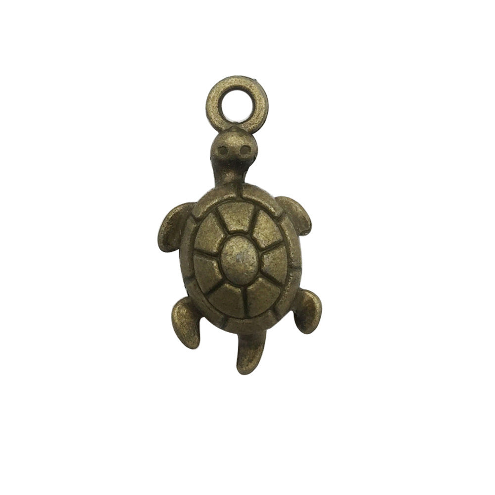 Retro Tibetan Silver Antique Brass Alloy DIY Accessories Marine Turtle Shell Necklace Bracelet Jewelry
