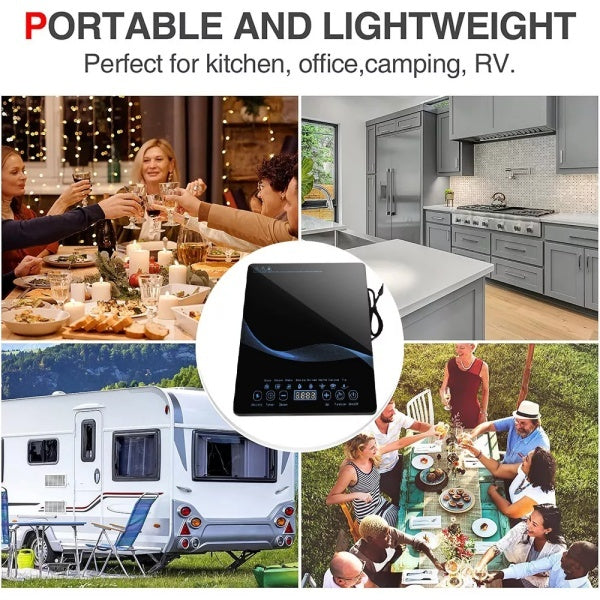 Compact Induction Cooker With High Power Output Timer Safety Lock Included