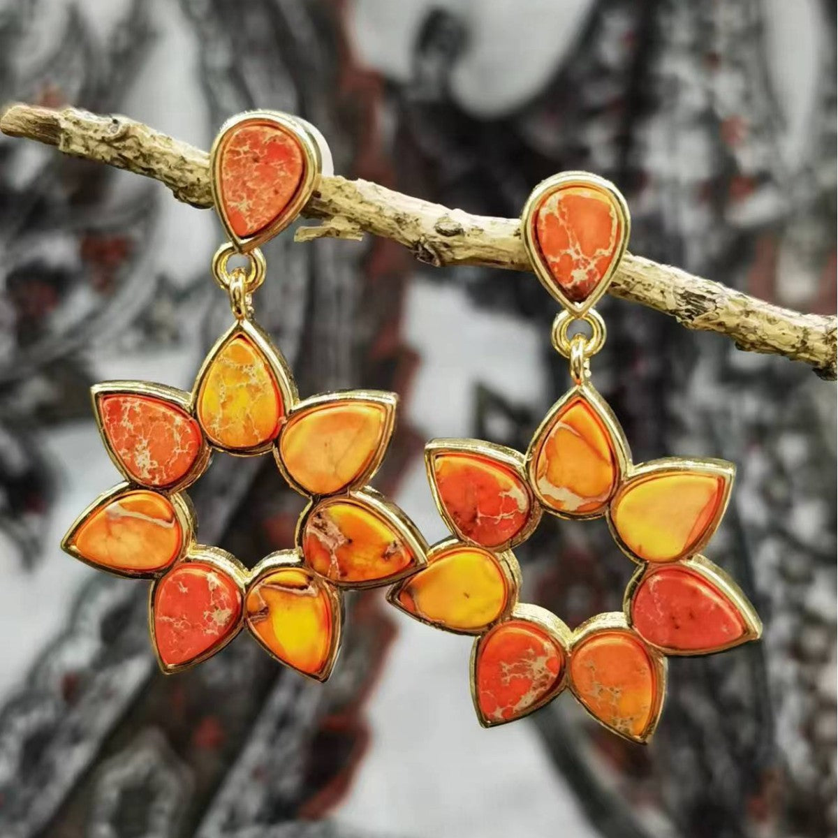 Fashionable Retro Colorful Earrings For Women