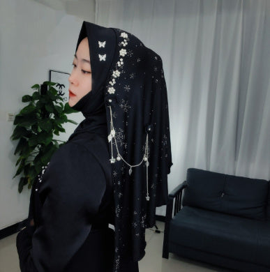 Milk Silk Snowflake Tassel Soft Brim Wrap Scarf