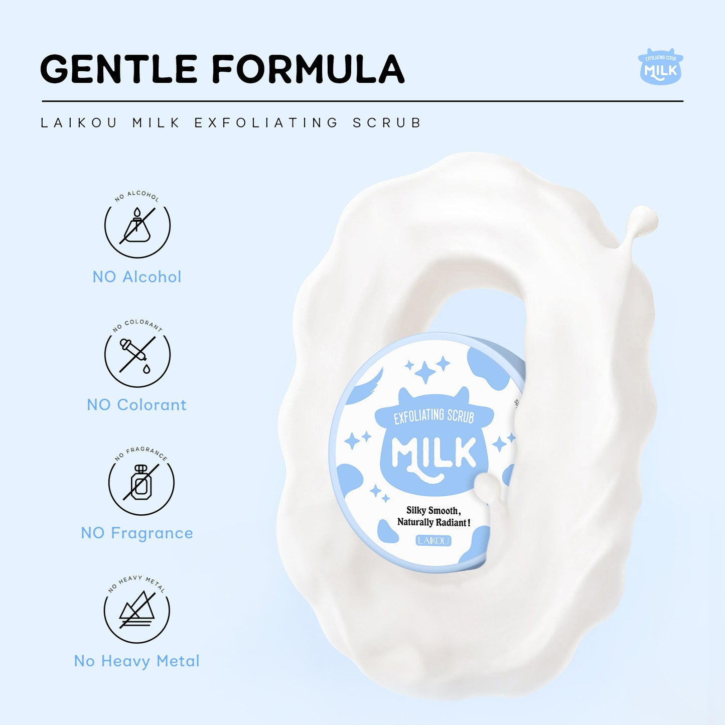 90g Softening Skin Skin Cleaning Milk Facial Scrub