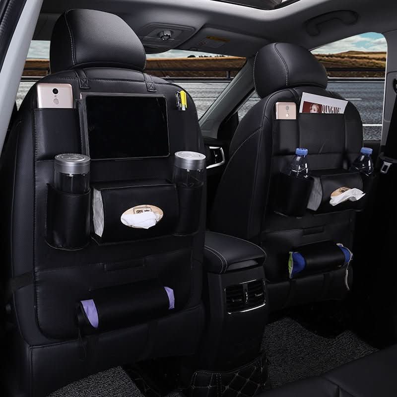 Car Interior Supplies Multifunctional Seat Back Leather Folding - Eshtree