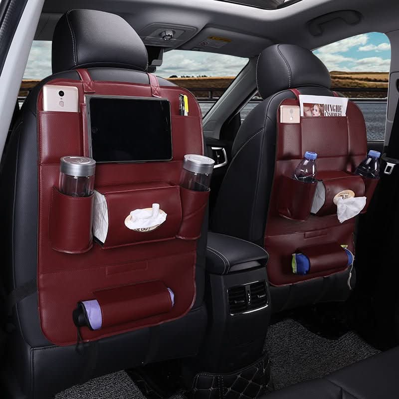 Car Interior Supplies Multifunctional Seat Back Leather Folding - Eshtree