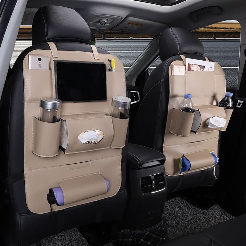 Car Interior Supplies Multifunctional Seat Back Leather Folding - Eshtree