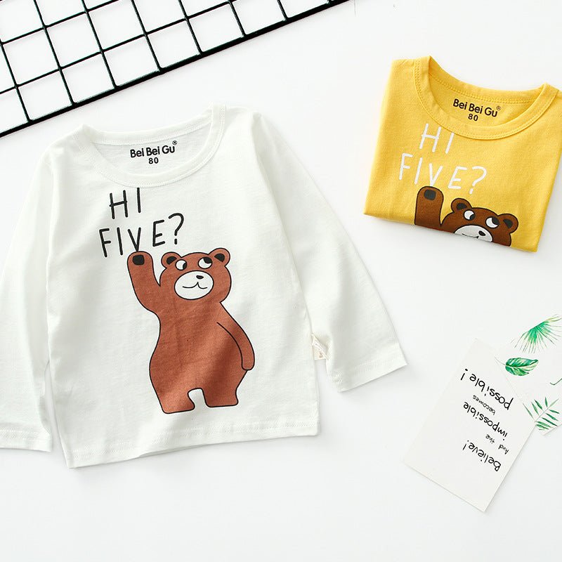 Cartoon children's long sleeve t-shirt bottoming shirt - Eshtree