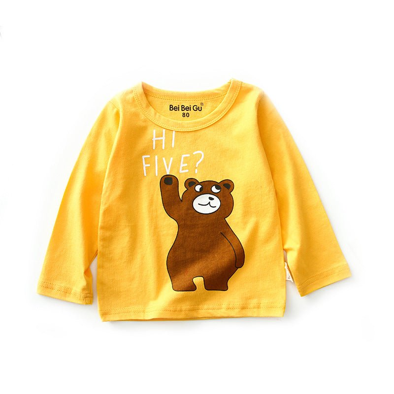 Cartoon children's long sleeve t-shirt bottoming shirt - Eshtree