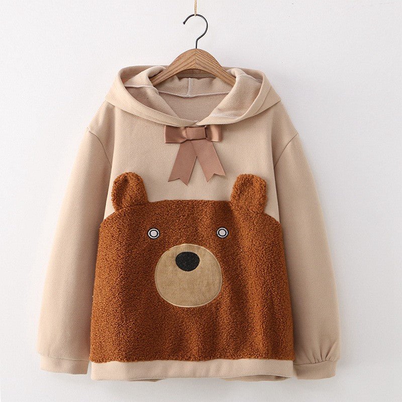 Cartoon warm hooded sweater - Eshtree