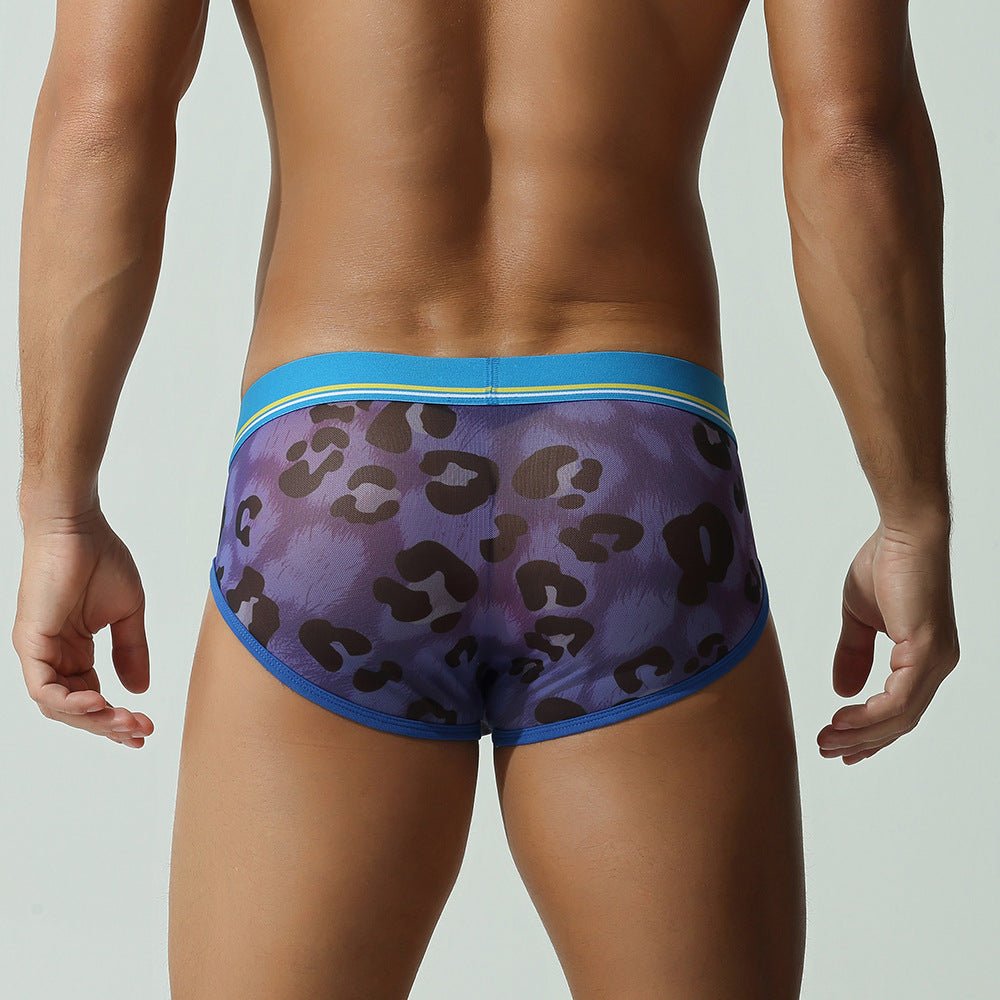Casual And Versatile Leopard Print Men's Low - rise Briefs - Eshtree