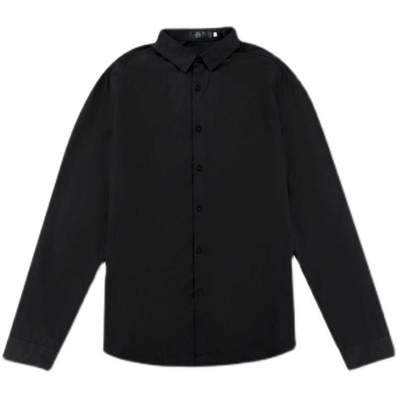 Casual Ice Silk Draping Long Sleeve Ruoshuai Loose All - matching Shirt - Eshtree