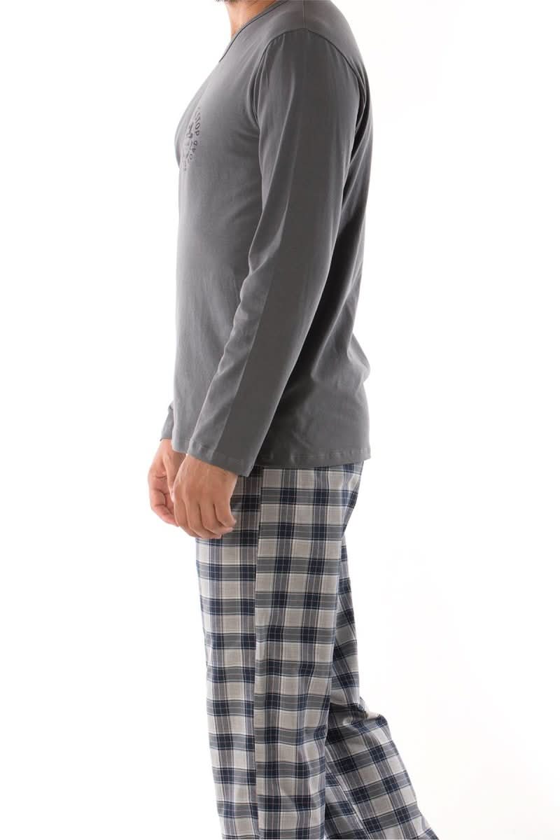 Casual Long - sleeved Men's Cotton Pajamas Suit - Eshtree
