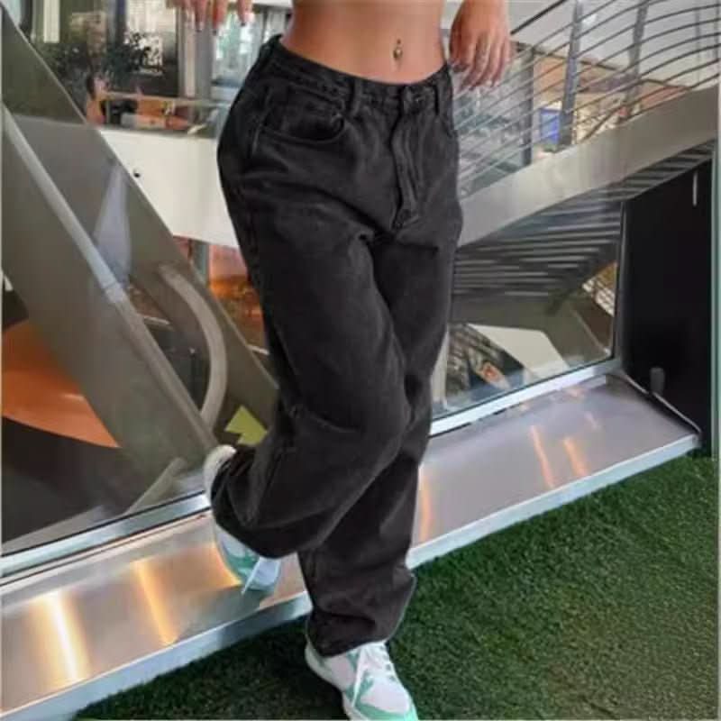 Casual Retro Loose Denim Trousers Women - Eshtree