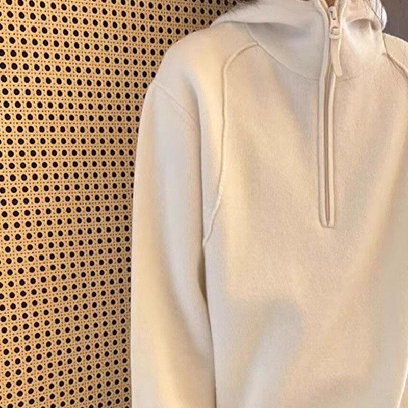 Women's American-style Double-sided Coral Fleece Hoodie