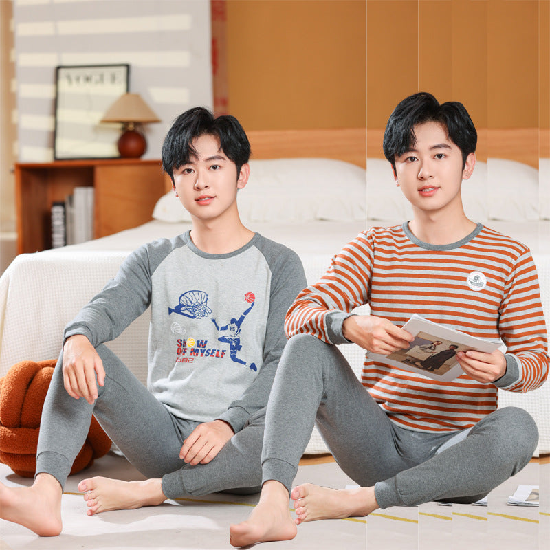 Children's Pajamas Cotton Boys' Base Teen Underwear Suit