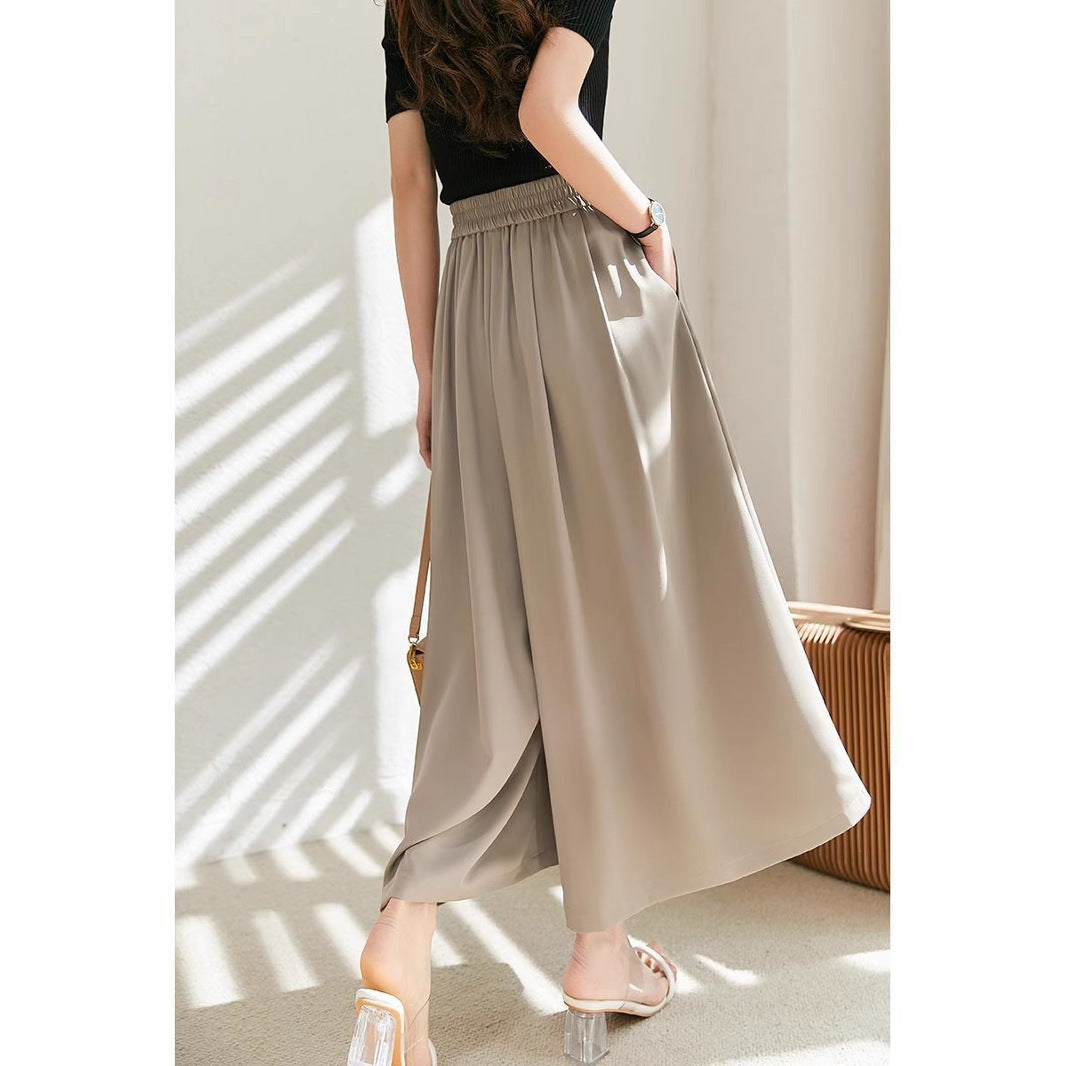 Stacked Design Loose Women's Wide-leg Pants