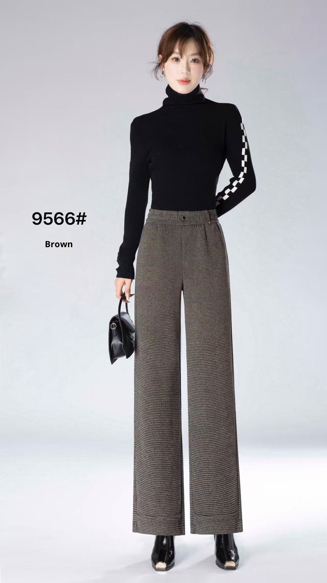 Fashionable All-matching High Waist Drooping Casual Straight Pants