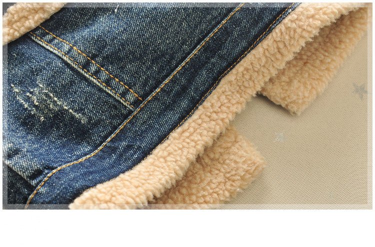 Children's Baby Thickened 4 Korean Style Fur Collar Jacket Top - Eshtree