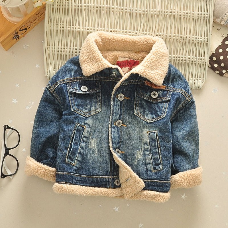 Children's Baby Thickened 4 Korean Style Fur Collar Jacket Top - Eshtree