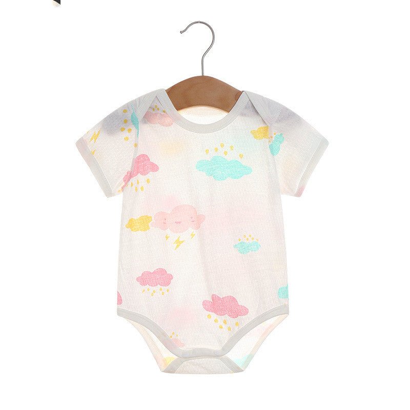 Children's Clothes Short Sleeve Khaki Triangle Climbing One Piece - Eshtree