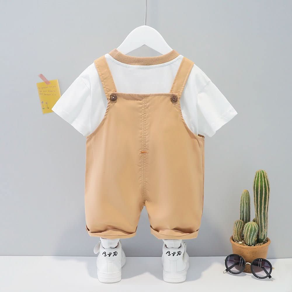 Children's Clothing Men And Women Baby Summer Cartoon Short - sleeved Overalls - Eshtree
