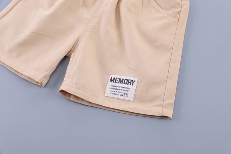 Children's Clothing Summer New Suit Children Cotton Clothes Baby Short Sleeve Shirt - Eshtree