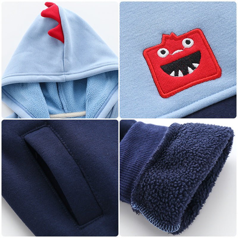 Children's Hooded Jacket And Fleece Boy Sweater - Eshtree