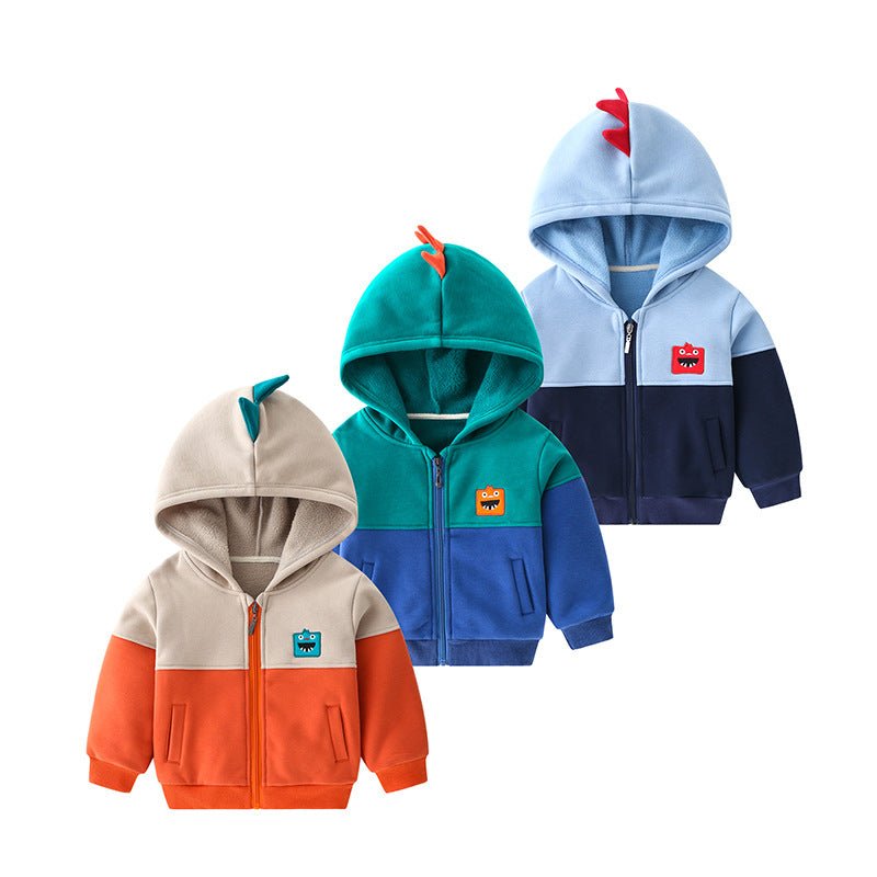 Children's Hooded Jacket And Fleece Boy Sweater - Eshtree