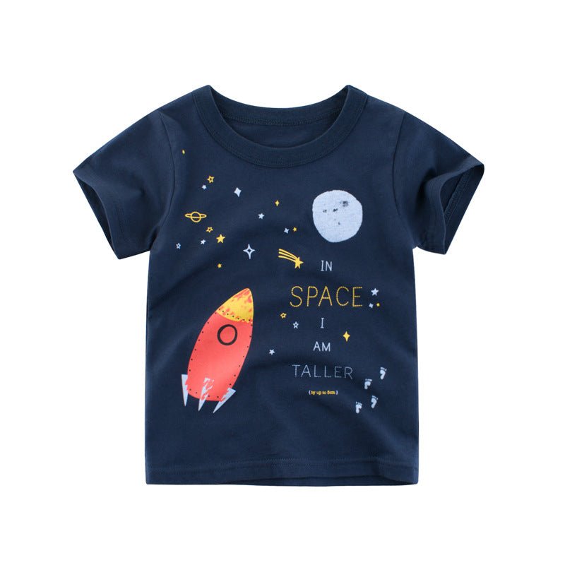 Children's rocket print T-shirt - Eshtree