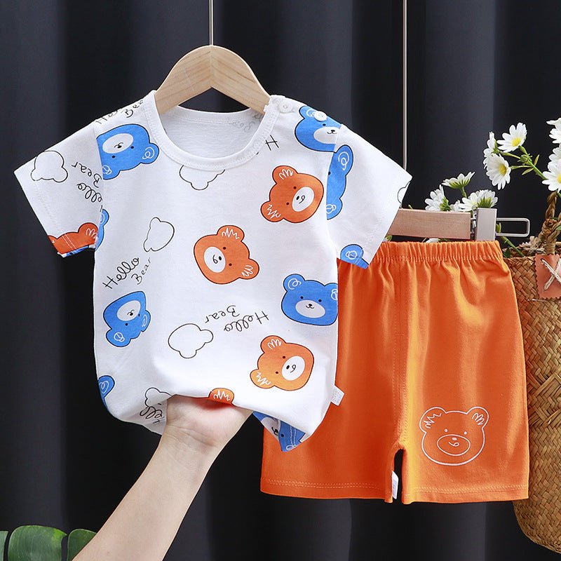 Children's Short - sleeved Suit Cotton T-shirt Baby Baby Clothes - Eshtree
