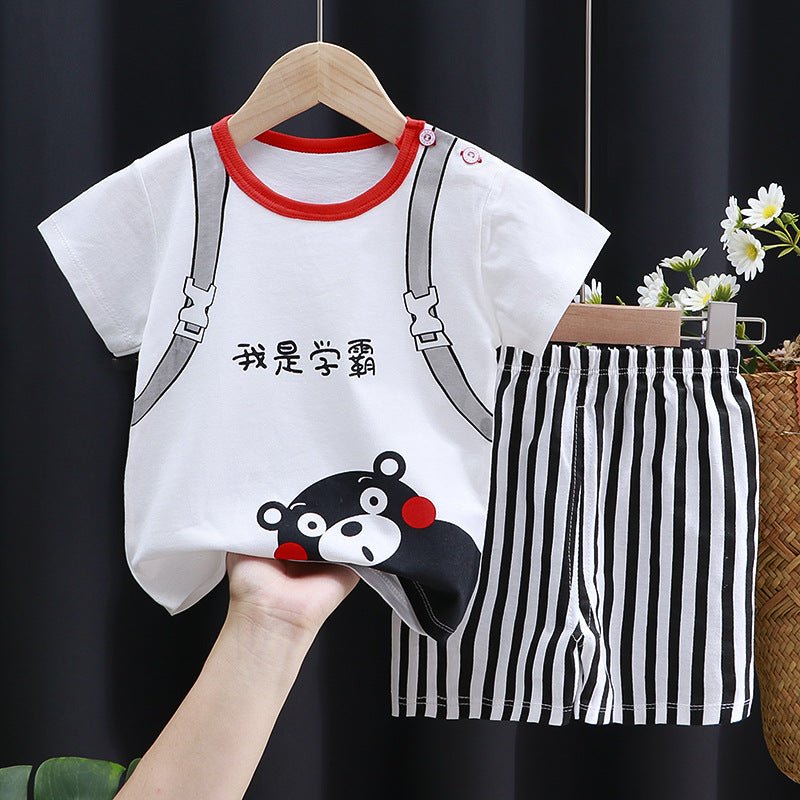 Children's Short - sleeved Suit Cotton T-shirt Baby Baby Clothes - Eshtree
