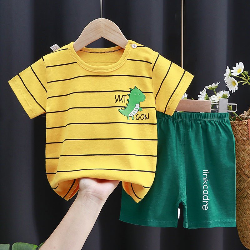 Children's Short - sleeved Suit Cotton T-shirt Baby Baby Clothes - Eshtree